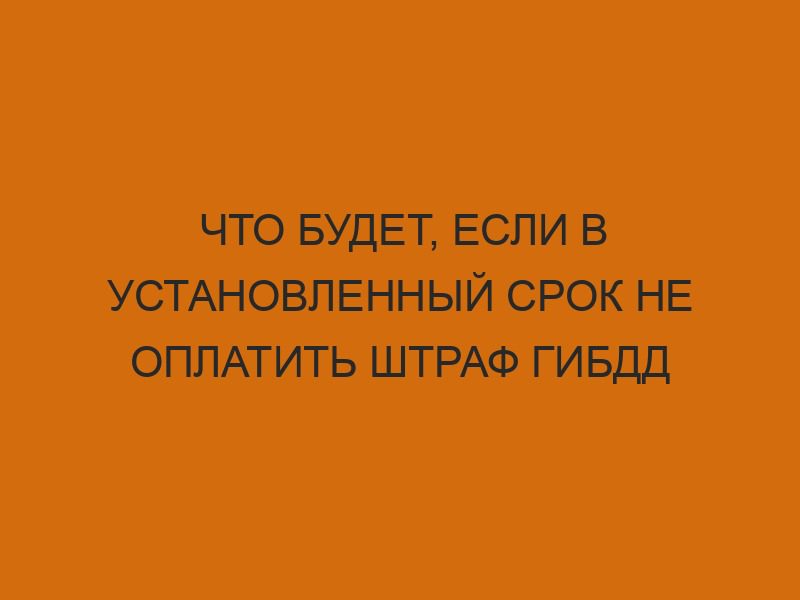 chto budet esli v ustanovlennyy srok ne oplatit shtraf gibdd 1347