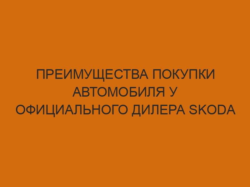 Преимущества покупки автомобиля у официального дилера Skoda 1 preimuschestva pokupki avtomobilya u ofitsialnogo dilera skoda 2593